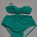 American Trends Women's High Waisted Bikini Swimsuits Push Up Bikini Sets Sexy Bathing Suits Two Piece Swimsuit (4-6, Green)