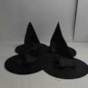 Halloween Hanging Witch Hats & Costume Accessories, 328 FT Nylon Cord Wizard Hats, Indoor Outdoor Decorations for Home, Yard, Porch, Ceiling, Black, 4 PCS