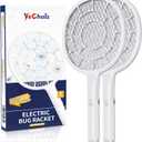 Electric Fly Swatter, Bug Zapper, Mosquito Zapper Racket | Gold Zone Voltage, Densest 3 mm Mesh, Apple-Like Weight - AA Battery Powered (not incl.) - Indoor & Outdoor, Pro Swat Tips, 2 Packs