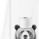 Bear Gift Hand Towels for Bathroom, Bear Decor Hand Towel, Kids Cute Animal Room Decor, Decorative Towels for Bathroom,16x24 Inch