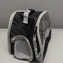 Guinea Pig Carrier Backpack, Clear Bubble Window Backpack for Guinea Pig, Bunny Rat Bird (Black, Carrier)