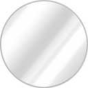 HBCY Creations Small Round Mirror, Silver 20 inch Wall Mirror for Entryway, Bathroom, Living Room and More, Modern Minimalist Mirror for Both Rustic and Boho Design and Decor