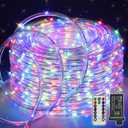 50ft LED Rope Lights Outdoor, String Lights with Remote, 8 Modes IP68Waterproof Timer Fairys Lights for Indoor Bedroom House Party Decorations (Multicolor)