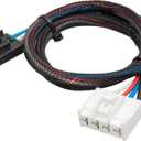 RED WOLF Brake Control Wiring Harness Fit for 1995-2009 Dodge Ram Chrysler Adapter Towing Trailer Brake Controller Wire 4 Pin Connector Cable Mount