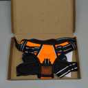 PHOEPET No Pull Dog Harness Medium Reflective Front Clip Vest with Handle,Adjustable 2 Metal Rings 3 Buckles,[Easy to Put on & Take Off](M, Orange)