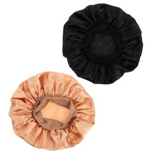 2Pcs Stretch Satin Hair Ties Silk Sleep Cap Trilby Hats for Men Hair Bonnet for Sleeping Hair Care Bonnets Chemo Hat for Women Sleep Caps Women Hair Care Bonnet Curls Man (29x29cm, As Shown)