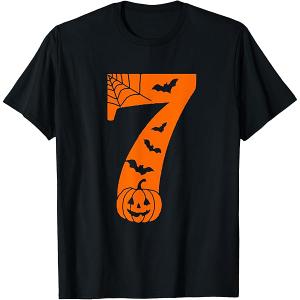 Number 7 Meme Saying 6 7 Six Seven Halloween Costume Men's T-shirt Back Print
 Size L