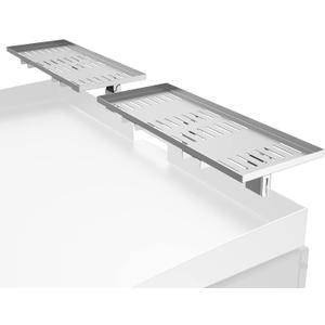 Universal Grill Foldable Warming Rack/Shelf for Blackstone 17'' 22'' 28'' 36'', Pit Boss,Camp Chef and Most Flat Top/Table Top Griddle Grill, Stainless Steel BBQ Shelf Replacement Parts, 2 Pack