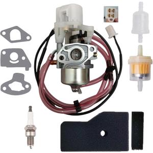 EU2000I Carburetor for Honda EB2000i EB2000I EB2000IT1 EU2000IK1 BF30E B/D/E Carb with Air Filter Spark Plug Gasket Fuel Line Kit - 16100-Z0D-D03 16100-Z0D-D01 Carburetor