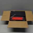 2Pcs Trailer Halo Light Steel Box Housing w/6" inch Oval 52 Red LEDs Stop Turn Tail Lights & 2" inch 9 Amber LEDs Clearance Side Marker light w/License bracket Recessed Mount submersible IP67,DC 12V