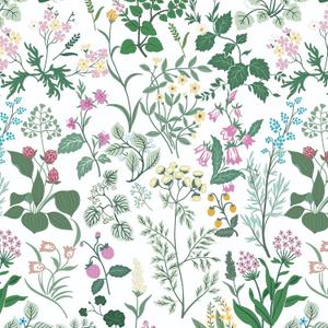 2 x Dimoon 17.3''x78.7''Peel and Stick Wallpaper Renter Friendly Contact Paper Floral Wallpaper Wall Art Waterproof Kitchen Bathroom Cabinet Drawers Thickening Waterproof Stick on Paper Pink Vinyl Wrap (White & Green)