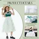 Xtinmee Halloween Rococo Costume Dress with Hat for Little Girls, Victorian Ball Gown Vintage Dress for Cosplay Party (M)