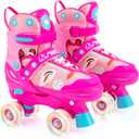 RunRRIn Adjustable Kids Roller Skates for Girls Boys with Light Up Wheels –Skates for Kids Ages 6-12, Toddler 3-5, Youth and Women Beginners Indoor and Outdoor M