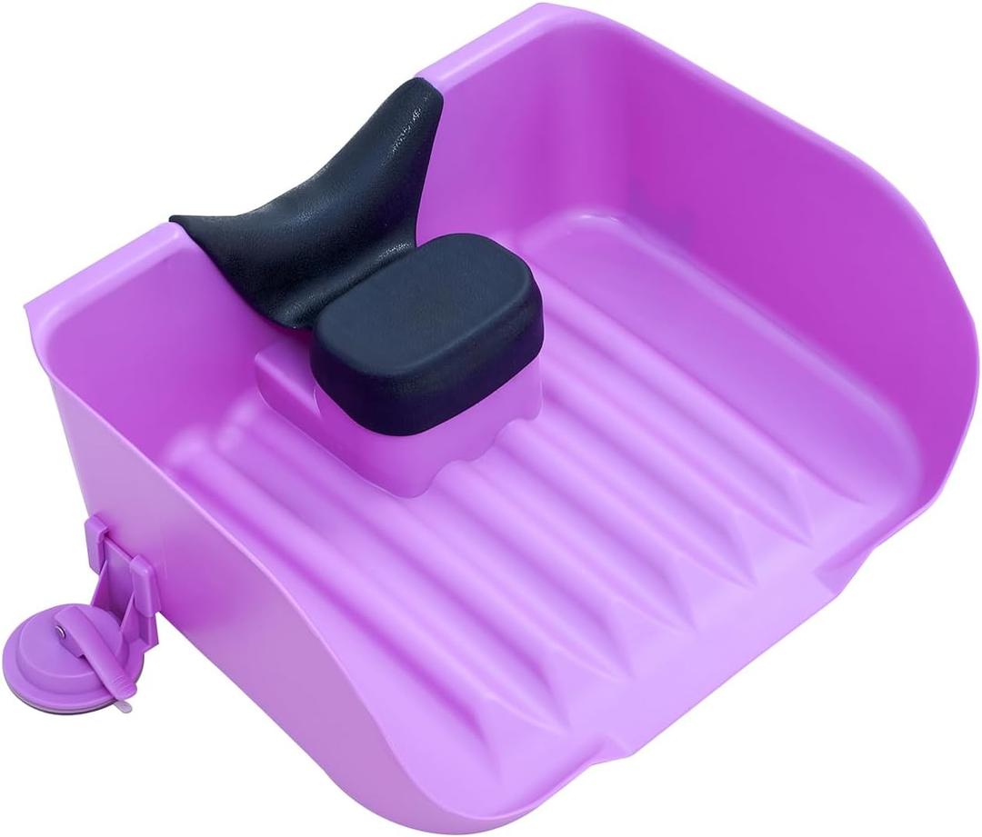 Portable Shampoo Basin for Kids, Baby, Children,Tear Free Hair Washing Basin Tray at Home (Purple)