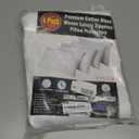 Set of 4 Pillow Protectors with Zipper King Size - 100% Resistant to Stains, Dust & Dirt - Washable Covers for Increased Pillow Lifespan