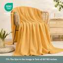 EMME Cotton Muslin King Blanket Bed Layering Bedspread Coverlet Breathable Gauze Soft Lightweight (Heather Yellow, 108"x90")