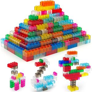 400 Pieces Translucent Building Bricks -9 Colors Crystal-Clear Classic Block Toy Fully Compatible with Major Brands Educational Construction Toy for Boys Girls 6 Years Old and Up 400 Pieces Translucent Building Bricks -9 Colors Crystal-Clear Classic Block Toy Fully Compatible with Major Brands Educational Construction Toy for Boys Girls 6 Years Old and Up