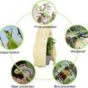 B Sepor Strong Plant Thickened Drawstring Bag Freeze Protection Covers Large Winter Shelter to Block Cold Air and Frost, Beige Large Pot Plant Bag 180 x 120cm (Surround Bag, L:47x70.5in)