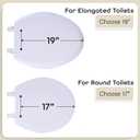 Soft Elongated Vinyl Toilet Seat, White - 19 Inch Soft Vinyl Cover with Comfort Foam Cushioning - Fits All Elongated Size Fixtures - Easy to Install Fantasia by Achim Home Decor