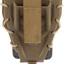 Handcuff Holster, Open Top Handcuff Case, Law Enforcement Cuff Pouch for Duty Belt/MOLLE Tactical Vest (Plastic-Brown)