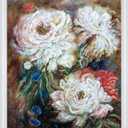 Flowers with Moderne Blanc Frame, 22.75" x 26.75"