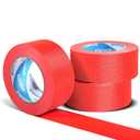 KIWIHUB Red Painters Tape,2 inch x 60 Yards x 3 Rolls (180 Yards Total) - Medium Adhesive Masking Tape for Painting,Labeling,DIY Crafting,Decoration and School Projects