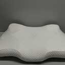 Osteo Cervical Pillow for Neck Pain Relief, Hollow Design Odorless Memory Foam Pillows with Cooling Case, Adjustable Orthopedic Bed Pillow for Sleeping, Support for Side Back Sleepers (Standard High(24.5*16.5*5.2/4.1 inches), White)