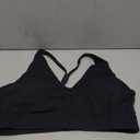 Sunzel V Neck Strappy Sports Bras for Women Criss Cross Back Halter Yoga Bra Removable Cups Padded Workout Running Gym Tops (X-Large, Black)