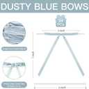 Dusty Blue Velvet Ribbon Christmas Bow 5 x 7 Inches Premade Blue Bows for Christmas Tree Hanging Decorations Gift Wrapping Wreaths Crafts Outdoor Indoor Home Decor Wedding, Pack of 24