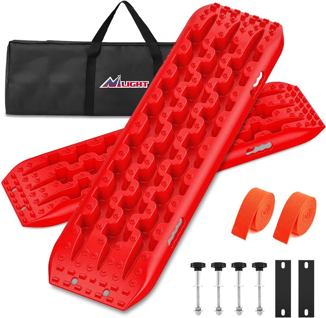 Nilight Recovery Off-road Traction Boards Emergency Tire Mats Red