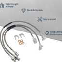 3 Pcs Front and Rear Stainless Brake Lines Compatible With 1971-1987 Chevy GMC C/K 10 15 20 K5 Blazer 4-6" Lift Part Numbers 89340S 89335S