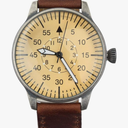 Mil-Tec Luftwaffe Me109 Aviator Vintage German WW2 Flieger Pilot Mens Watch - Military Easy to Read Calfskin Brown Leather Strap 3 Atm Analog Quartz