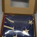 Bradford Vintage 76 Bennington Flag 3x5 ft Cotton for Outside, Heavy Duty Tea Stained 1776 American 250th Anniversary Flag Aged Looking for 4th of July Cloth Old USA US 1776 Flag