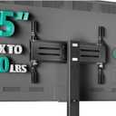 WALI Floor TV Stand with Power Outlet, Tall TV Stand Mount for 32-75 inch TV up to 110 lbs, Swivel and Height Adjustable TV Stands with Wood Base for Bedroom, Office(TVDVD-7P), Black