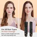 Cordless Hair Straightener Brush 3 in 1,Cordless Rechargeable Hair Straightener Comb Clip 5000mAh,Portable Travel Straightener,Mini Hot Straightening Comb for Women,Ceramic Coating,Black