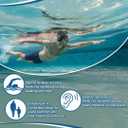AquaBandz Swimming Headband Ear Protection for Swimmers, Prevents Water in Ears, Comfortable & Quick-Drying (Black, Medium-Adult Size)