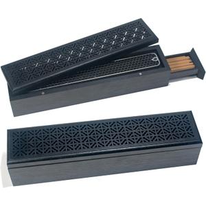 Incense Holder with Storage,Incense Holder Burner,Incense Box,Coffin Incesne Holder for Sticks, Wooden Incense-Stick Holder Ash Catcher for Home Meditation,Yoga,Bedroom,Studyroom,Office Decor(Black)