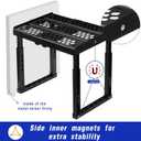 Piffny Locker Organizer Shelf Adjustable Width and Height, Ideal Locker for School, Office, and Gym Lockers (Black 2 Pack), PLKSLF01