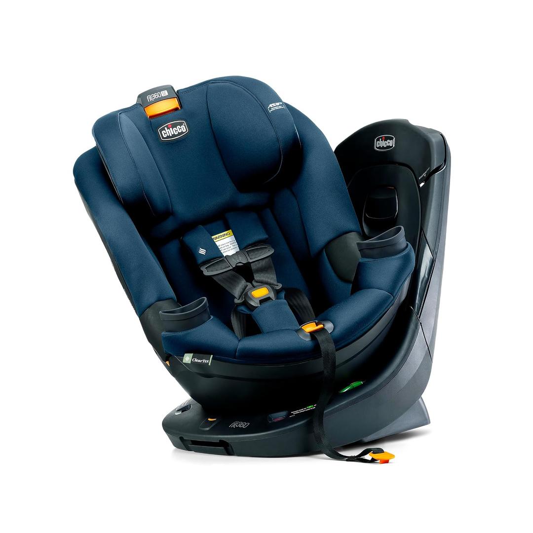 Chicco Fit360® SE ClearTex® Rotating Convertible Toddler Car Seat with 360 Degree Rotation for Rear-Facing and Forward-Facing Usage (No Infant Insert Included) | Stellar/Blue, Expiry Date 03/2034