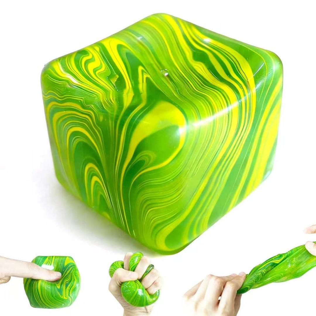 2.1“ Nice Ice Cube Squishy Fidget Toysfor Adults Kids, Sensory Fidget Toy for Anxiety Relief and Calm Focus, Square Shape Squishy Ball Toys for Classroom Prizes, Nice Cube Squishy for Party Favors. (Pack of 3)
