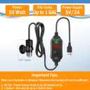 AquaMiracle Mini Aquarium Heater 5V/2A USB 10W Small Fish Tank Heater for Tanks up to 1 Gal, Digital Display Thermostat Betta Heater with Dry-Run & Overheat Protection, Memory Function