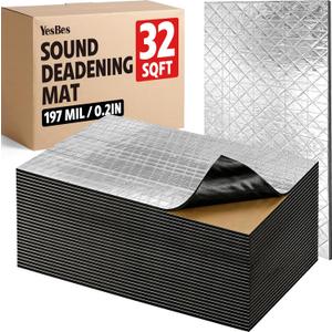 30 Pcs Sound Deadening Mat, 197 mil(5mm) 32 sqft Sound Deading Material for Cars, Automotive Sound Deadener Foam, Audio Noise Insulation and dampening