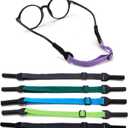 Adjustable Kids Glasses Strap, 5Pcs No Tail Spectacle Straps, Kid's Eyewear Holder Strap For Boy And Girl (210mm/Adult, Multiple Colors 1)