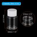 PATIKIL 20ml 0.7 Oz Wide Mouth Reagent Bottle, 8 Pack Storage Bottles Plastic Sample Containers for Home Laboratory