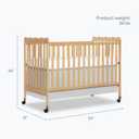 Dream On Me Carson Classic 3-in-1 Convertible Full-Size Baby Crib in Natural, GreenGuard Gold & BSA, 4 Mattress Heights, Converts to Day & Toddler Bed, Locking Wheels, Classic Nursery Design