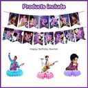 Prince Singer Party Decorations, Rock Singer Theme Birthday Banner Honeycomb Centerpieces Hanging Swirls Party Latex Balloons for Fans Birthday Baby Shower Party Supplies