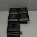 VOLISUN Solar Post Cap Lights Outdoor, Solar Powered Fence Cap Lights for 4x4 Vinyl/Wood, Black Waterproof Solar Deck Post Light 4Pack Cool/Warm for Garden Patio Porch