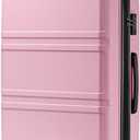 Kono 28 Inch Luggage Expandable Suitcase with Spinner Wheels TSA Lock Lightweight PC+ABS Hardside Large Checked Luggage Durable Rolling Suitcase Pink