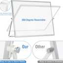 Magnetic Dry Erase White Board with Stand, 12'' x 16'' Desktop Weekly Schedule Board, 10 Markers, 4 Magnets, 1 Eraser, Double-Sided White Board Easel for Drawing School to Do List