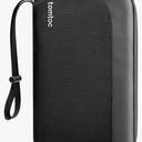tomtoc Passport Holder Family with RFID Blocking, Passport Wallet Women Men, with Airtag & Sim Card Holder and Eject Pin, Travel Document Organizer with Wrist Strap, Up to 4 Passports, Water-resistant